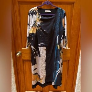 Women’s Summer Silk Dress Female Casual black Dress Long 4X